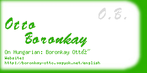 otto boronkay business card